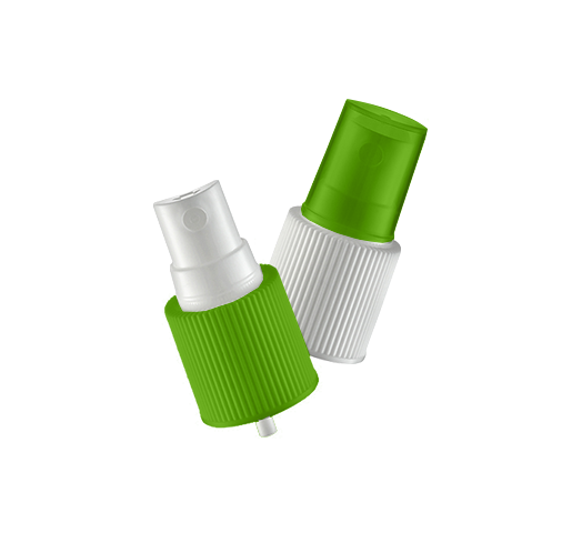 Fingerzerstäuber 14-1-18-415 mit grünem Deckel und Verschluss